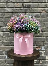 Цветочная композиция из Гипсофила и Розы в шляпной коробке #REPLACE_PRED# Камызяке