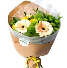 Букет герберы и розы в Камызяке Букет цветов из: Герберы, Розы и Хризантемы в Камызяке